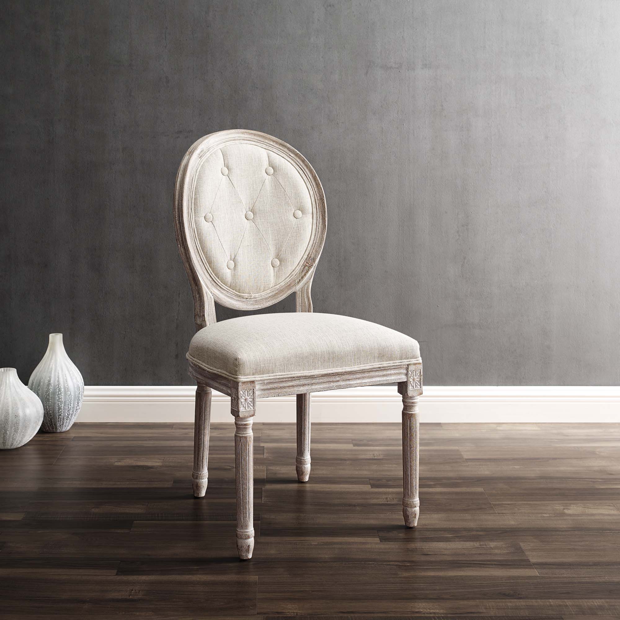 Arise Vintage French Upholstered Fabric Dining Side Chair Set of 2 - Image 18