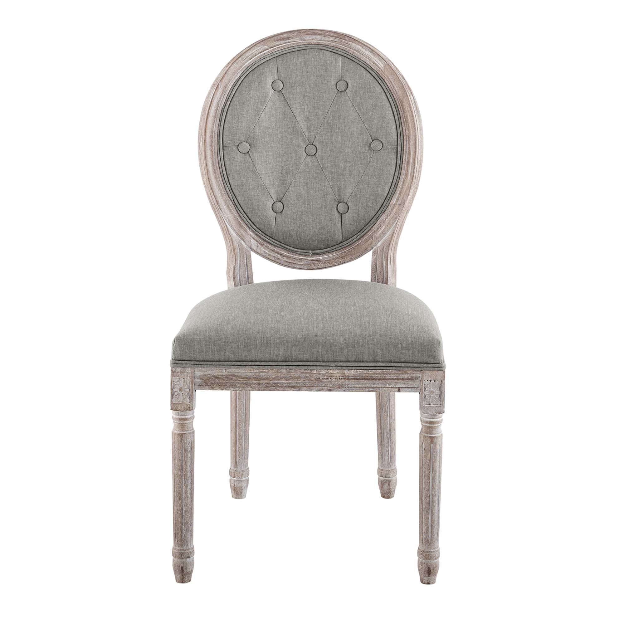 Arise Vintage French Upholstered Fabric Dining Side Chair Set of 2 - Image 4