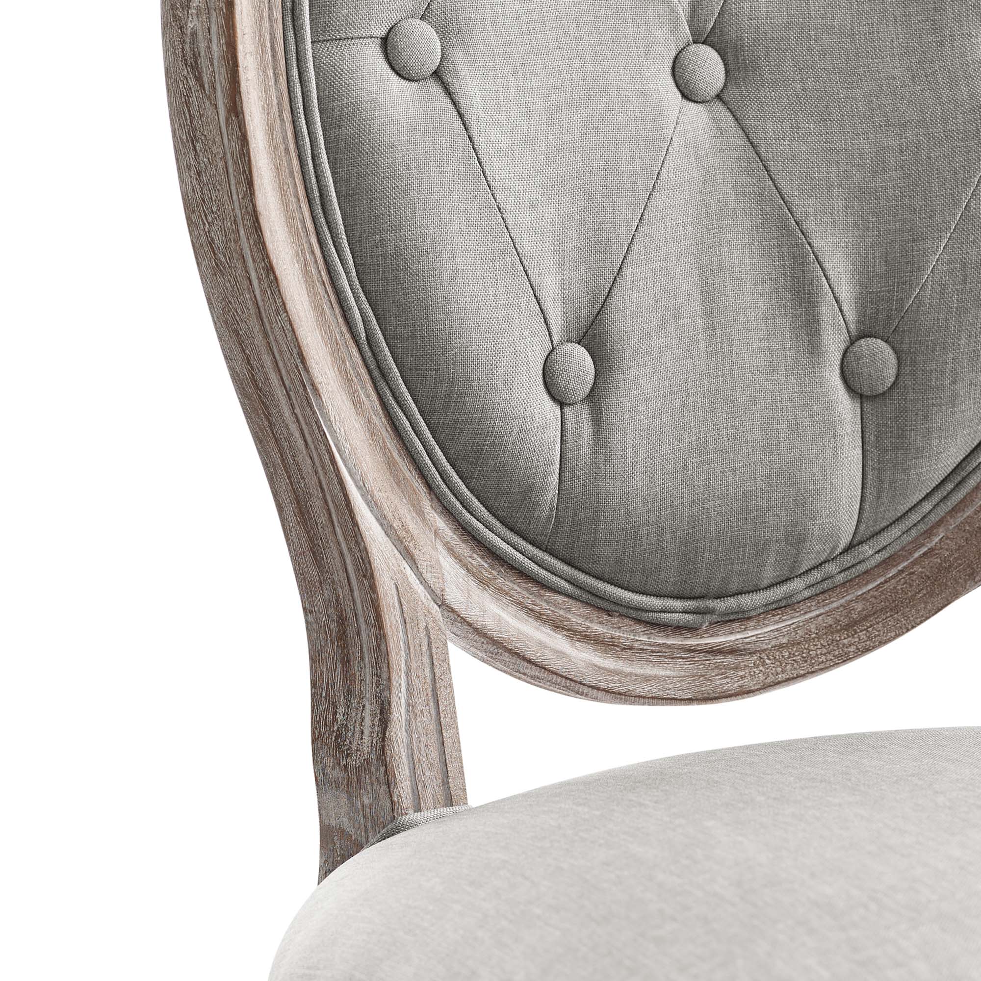 Arise Vintage French Upholstered Fabric Dining Side Chair Set of 2 - Image 8