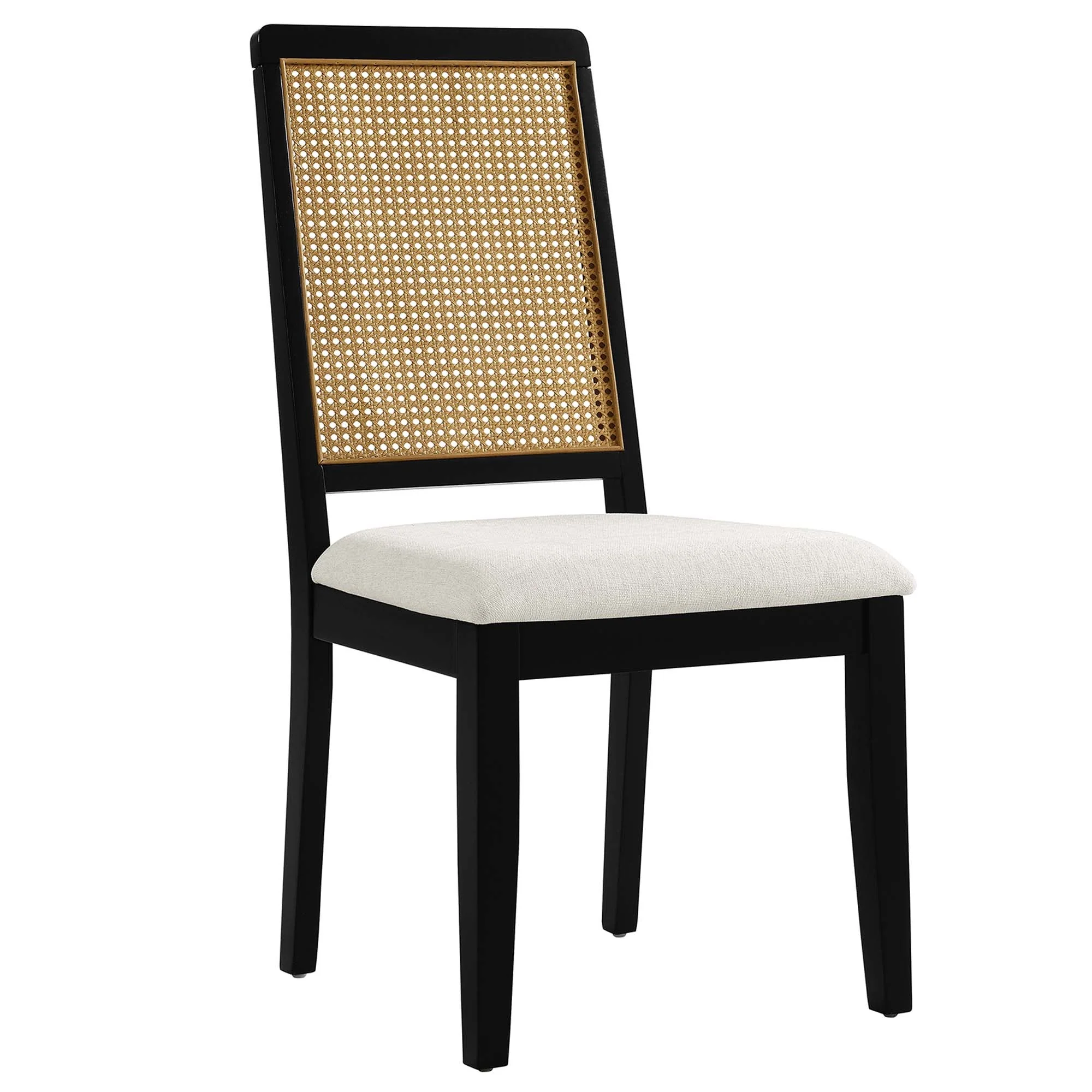 Arlo Faux Rattan and Wood Dining Side Chairs Set of 2 - Image 14