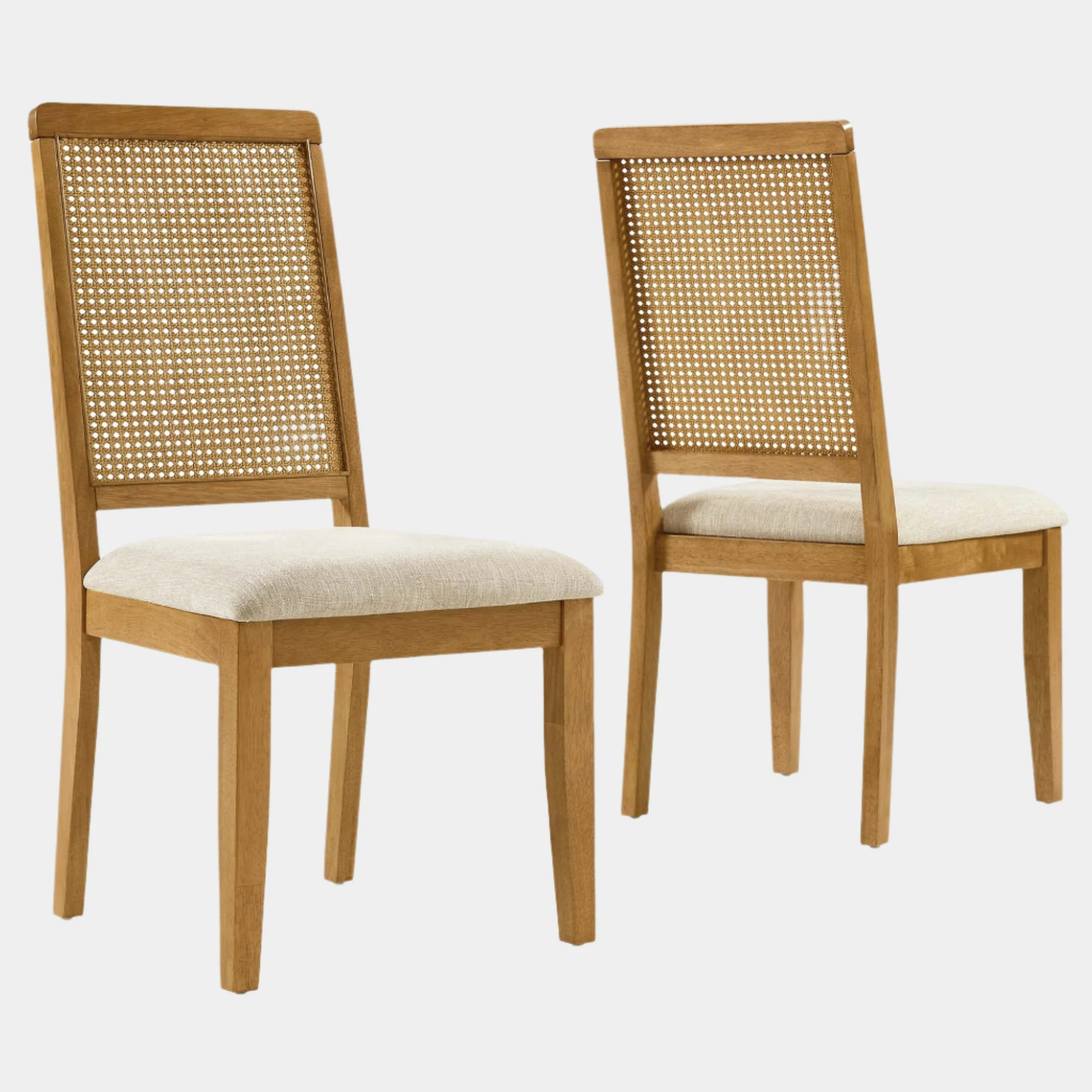 Arlo Faux Rattan and Wood Dining Side Chairs Set of 2 - Image 21