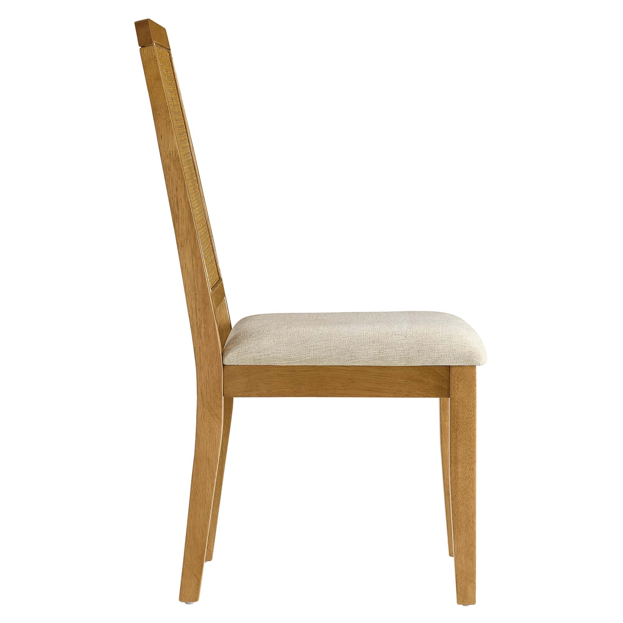 Arlo Faux Rattan and Wood Dining Side Chairs Set of 2 - Image 25