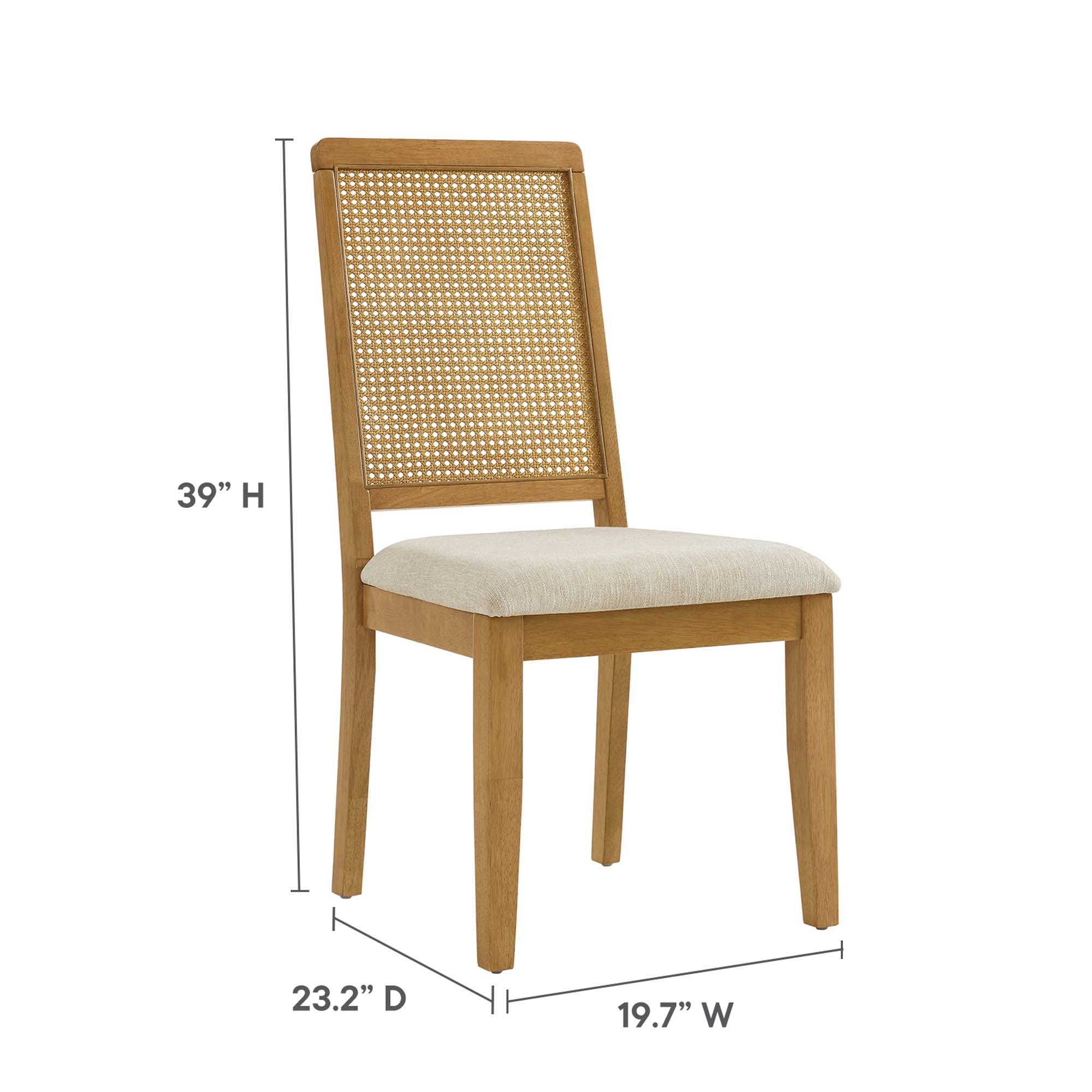 Arlo Faux Rattan and Wood Dining Side Chairs Set of 2 - Image 30
