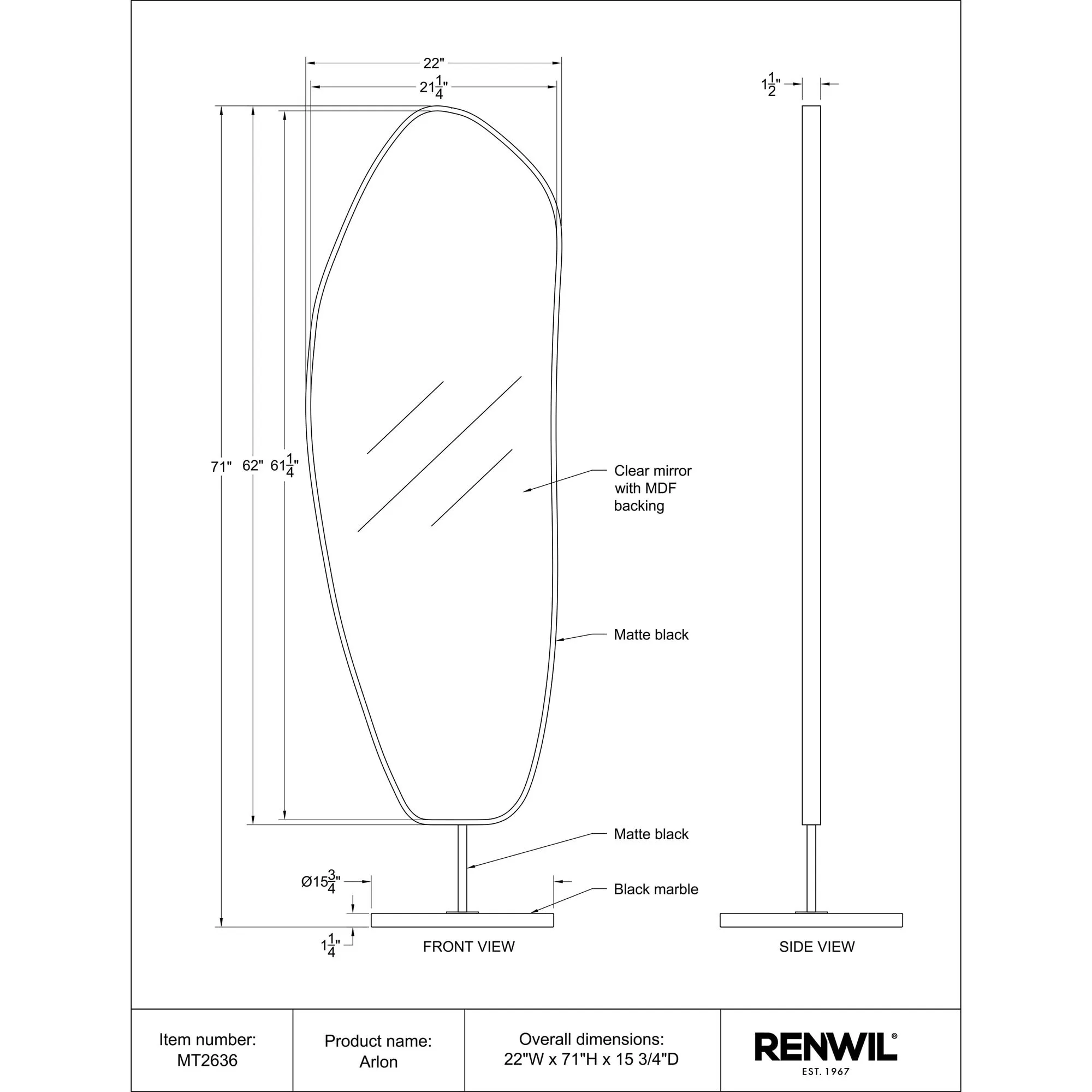 Arlon Floor Mirror - Image 6
