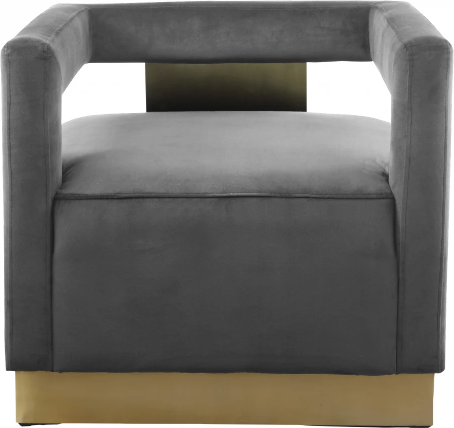 Armani Velvet Upholstered Accent Chair - Image 13