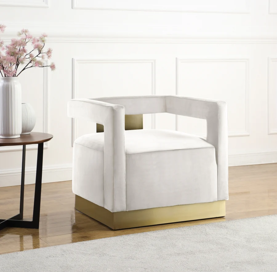 Armani Velvet Upholstered Accent Chair - Image 18