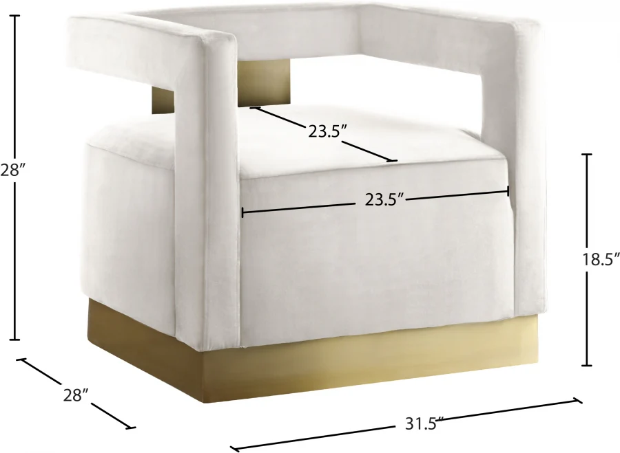 Armani Velvet Upholstered Accent Chair - Image 23