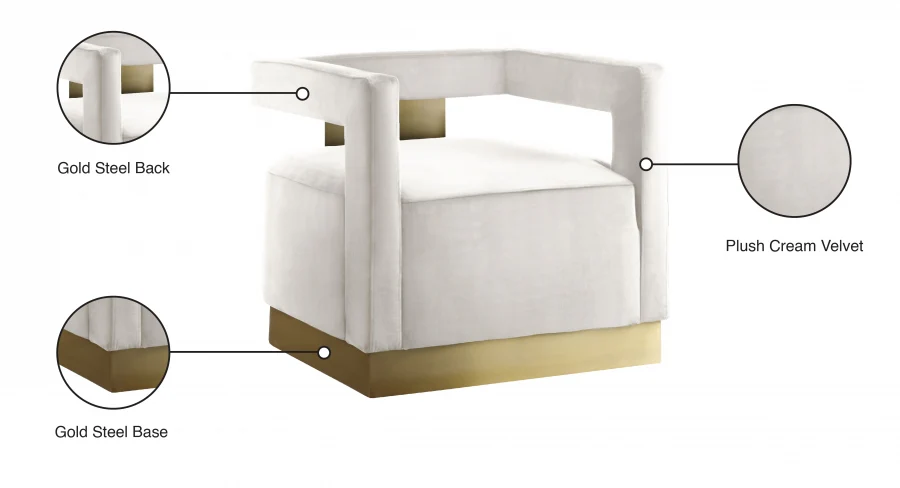 Armani Velvet Upholstered Accent Chair - Image 24