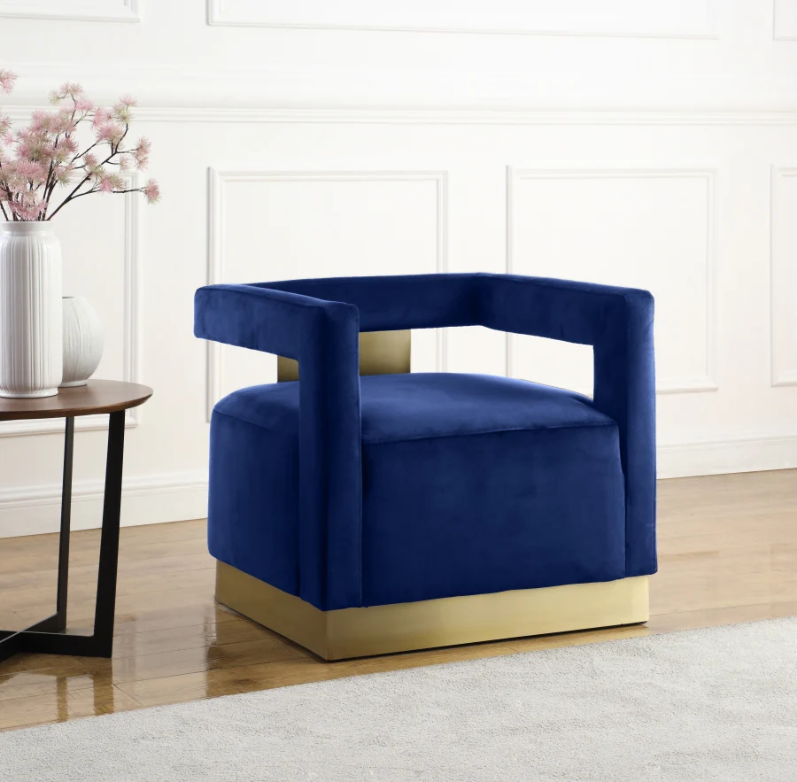Armani Velvet Upholstered Accent Chair - Image 26