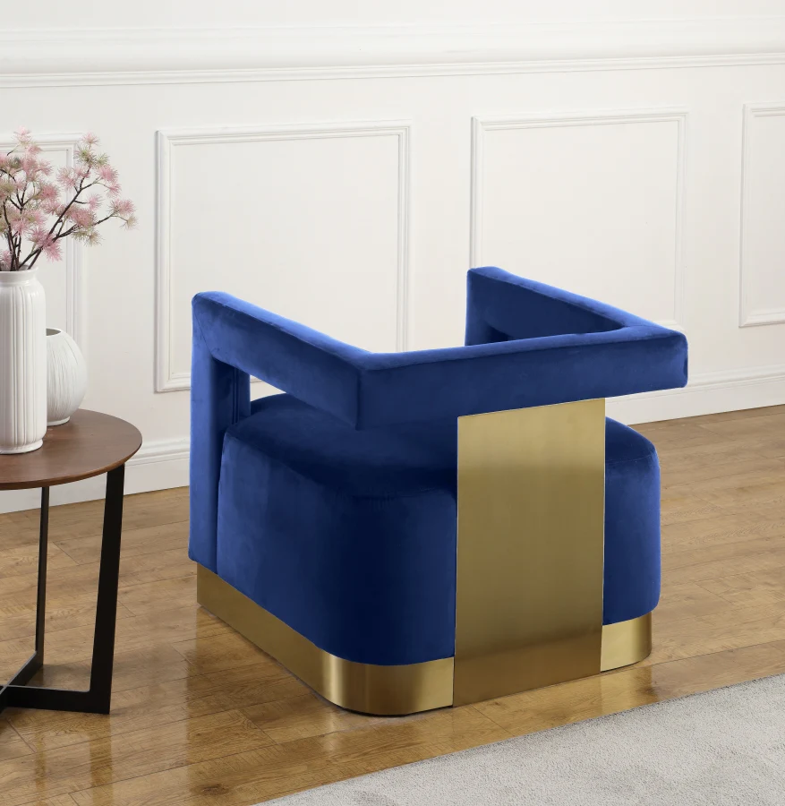 Armani Velvet Upholstered Accent Chair - Image 28