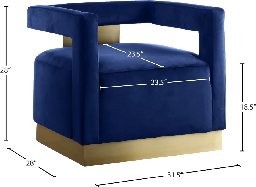Armani Velvet Upholstered Accent Chair - Image 31
