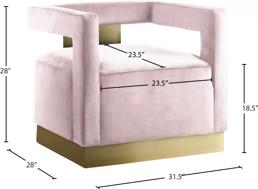 Armani Velvet Upholstered Accent Chair - Image 39