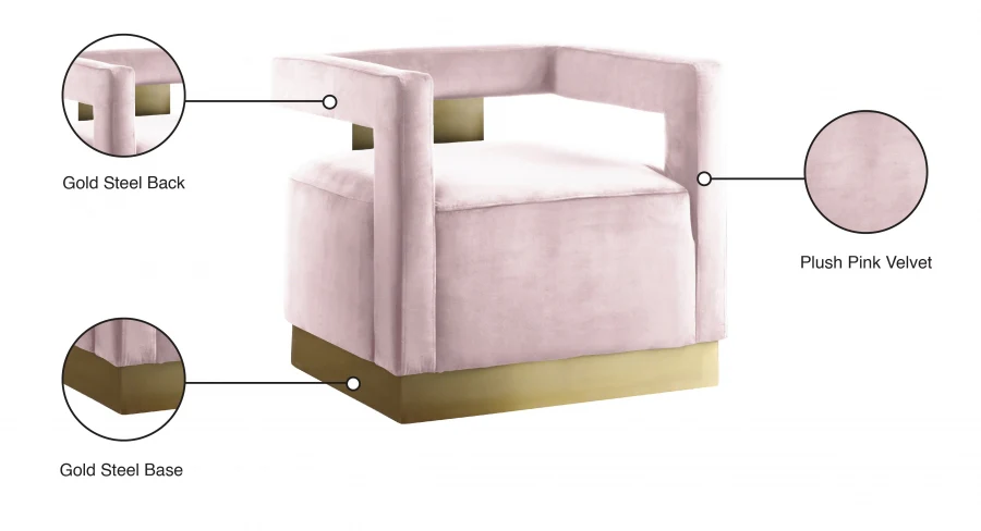 Armani Velvet Upholstered Accent Chair - Image 40
