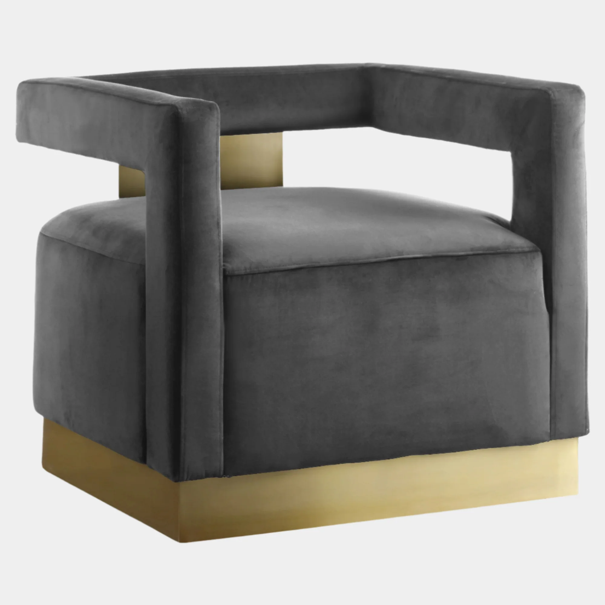 Armani Velvet Upholstered Accent Chair - Image 9