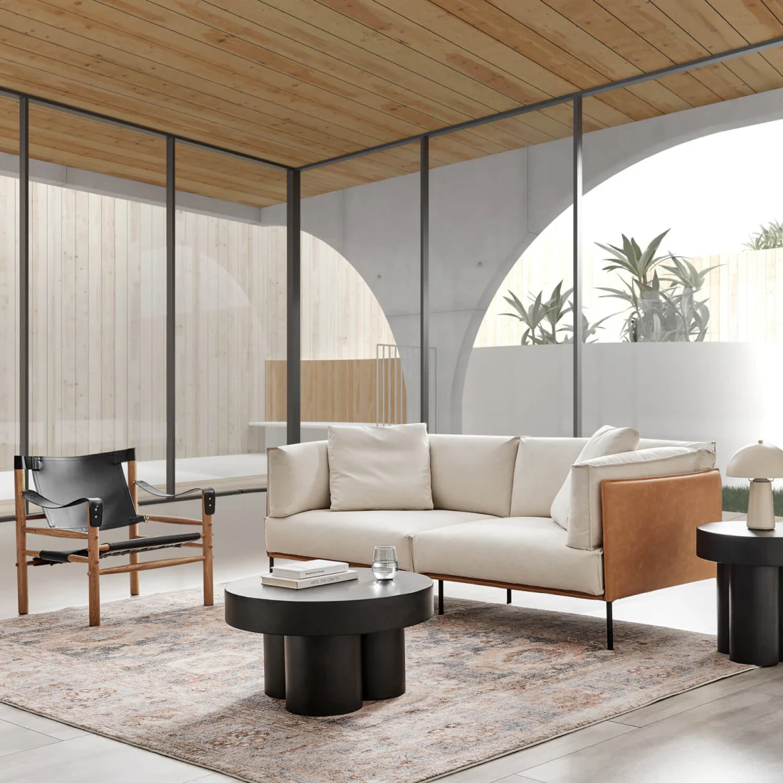 Arne Norell Sirocco Safari Wood and Leather Lounge Chair - Image 2