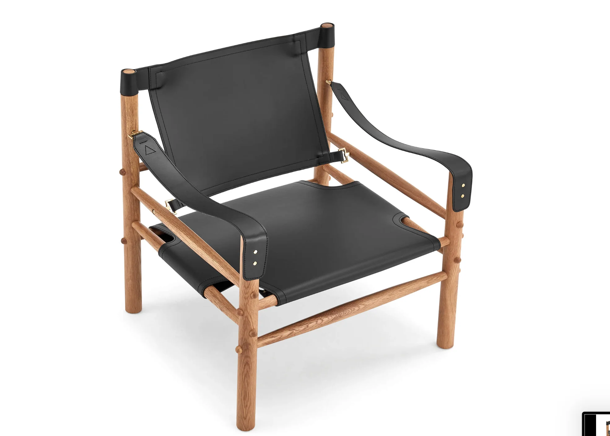 Arne Norell Sirocco Safari Wood and Leather Lounge Chair - Image 5