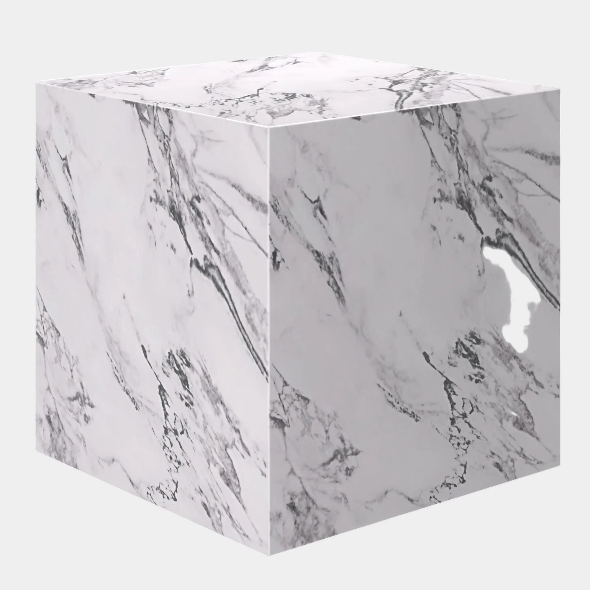 Artemis Contract Grade Square Accent Table in Bulgari White