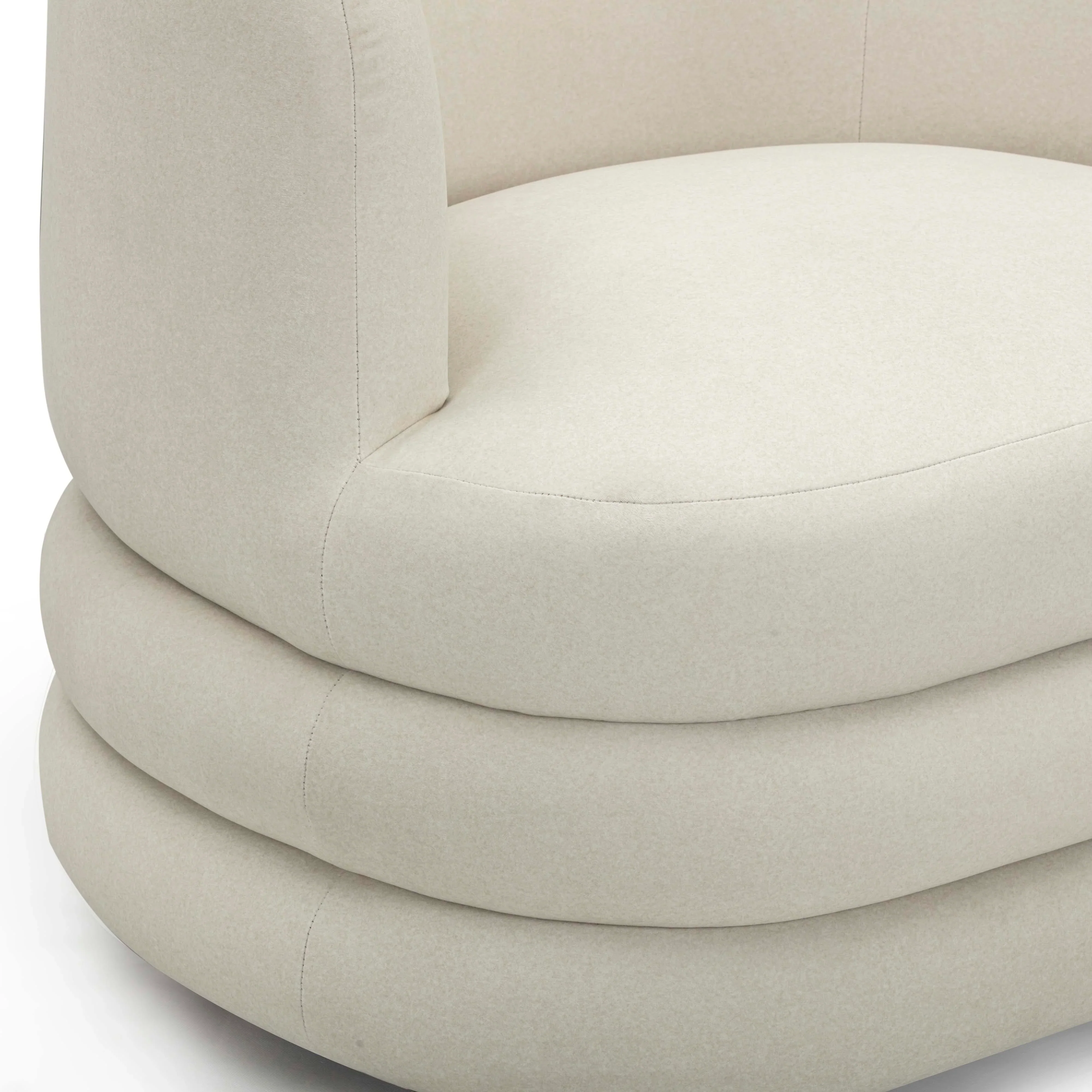 Astor Performance Faux Mohair Swivel Hotel Lounge Chair - Image 6