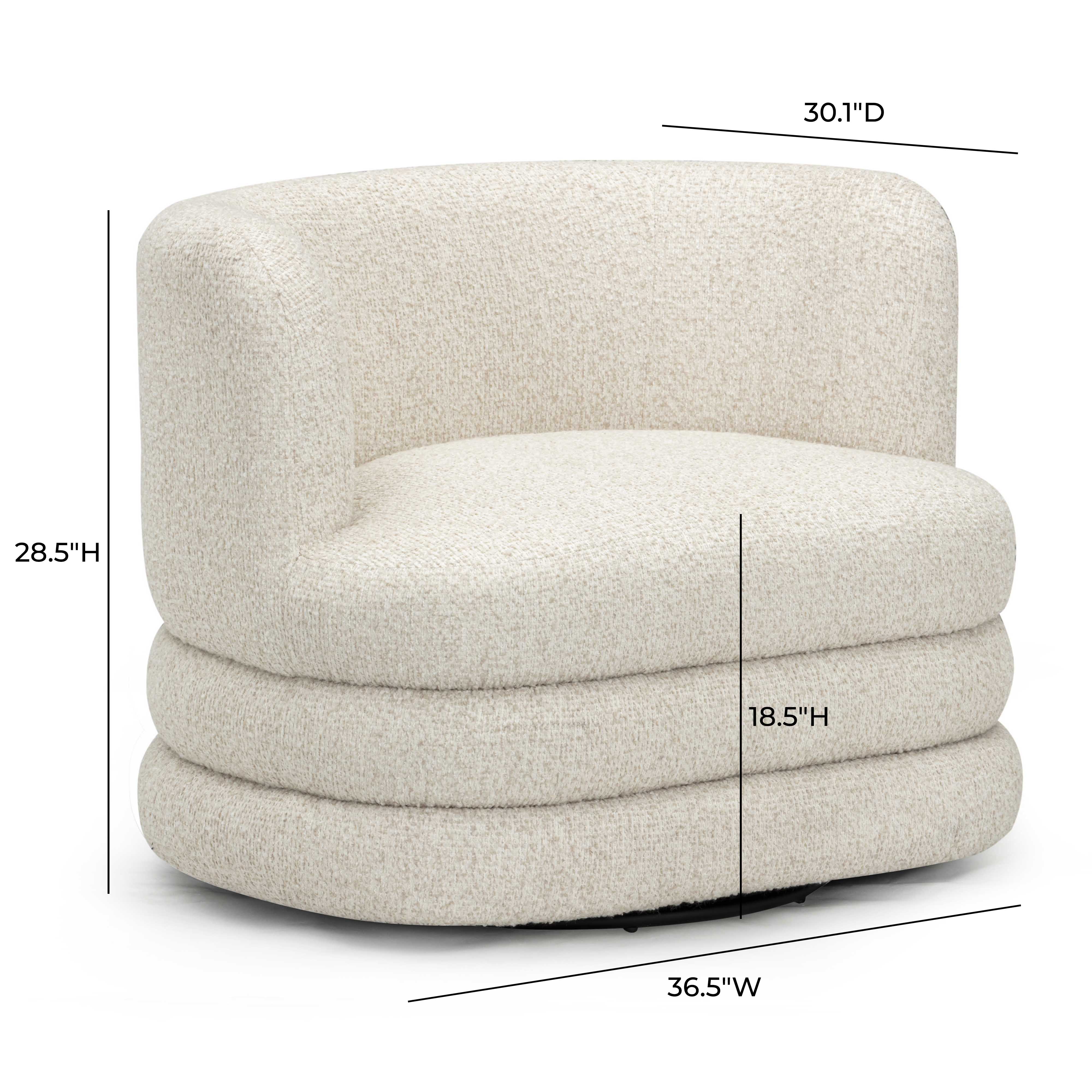 Astor Heavy Performance Boucle Swivel Hotel Lounge Chair - Image 23