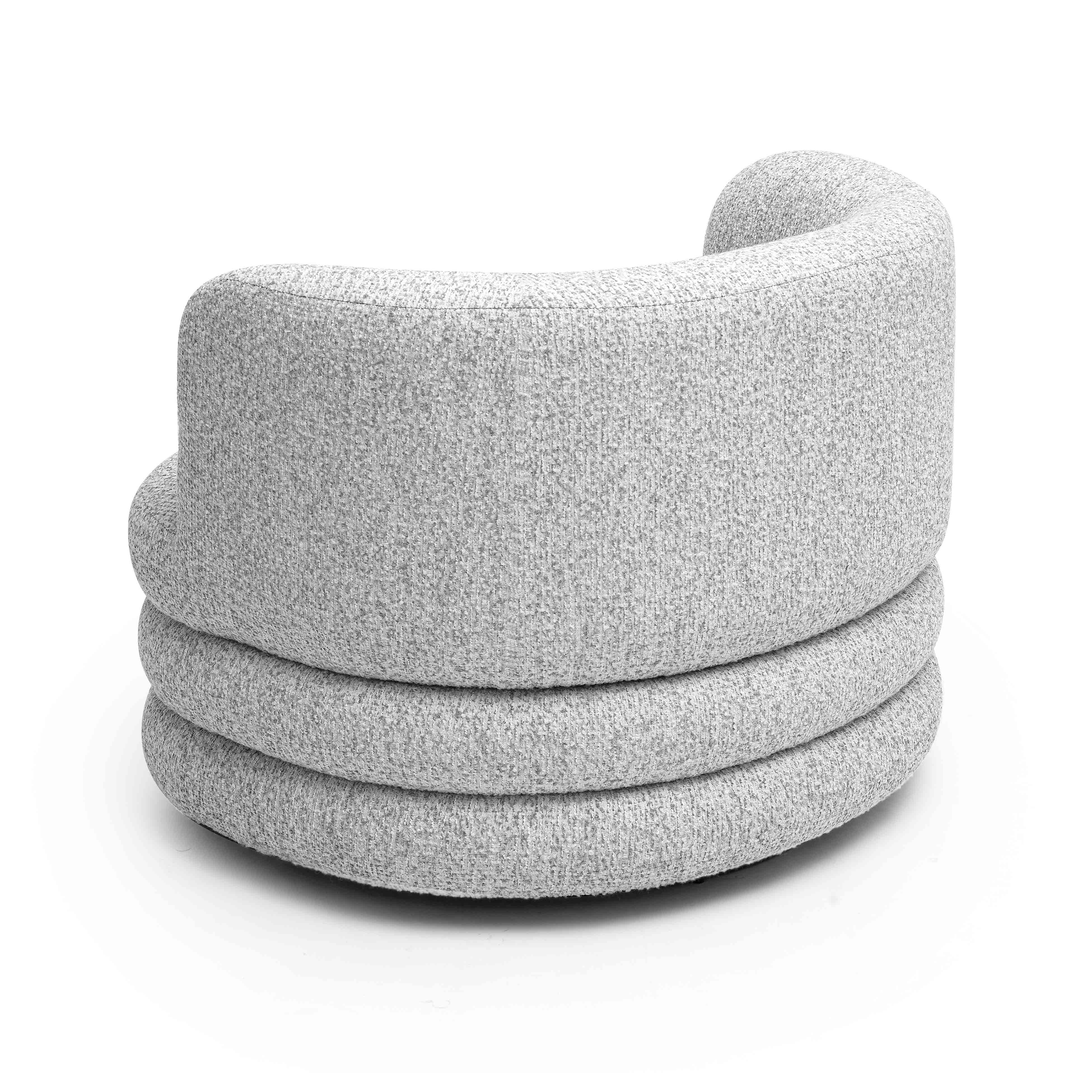 Astor Heavy Performance Boucle Swivel Hotel Lounge Chair - Image 4