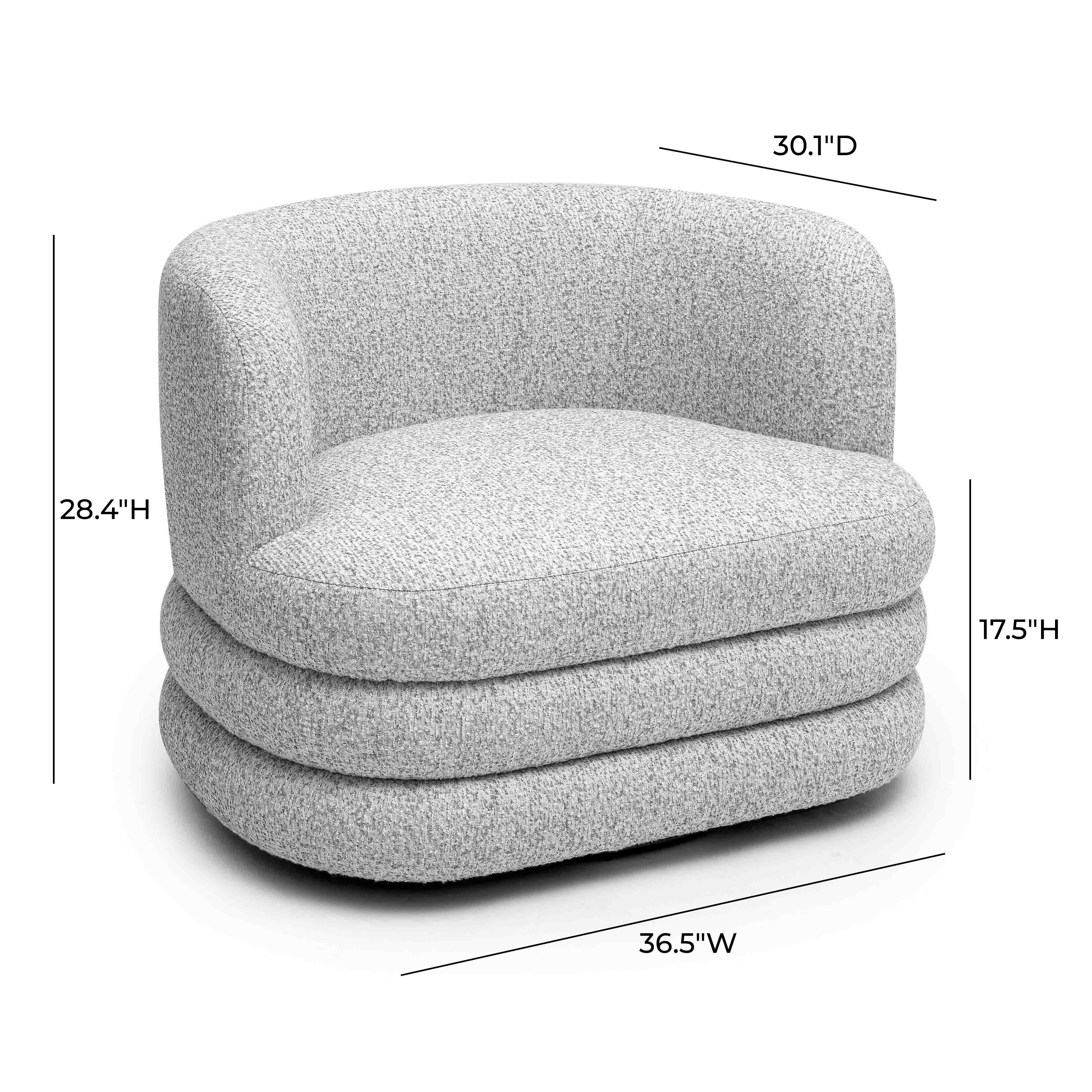 Astor Heavy Performance Boucle Swivel Hotel Lounge Chair - Image 6