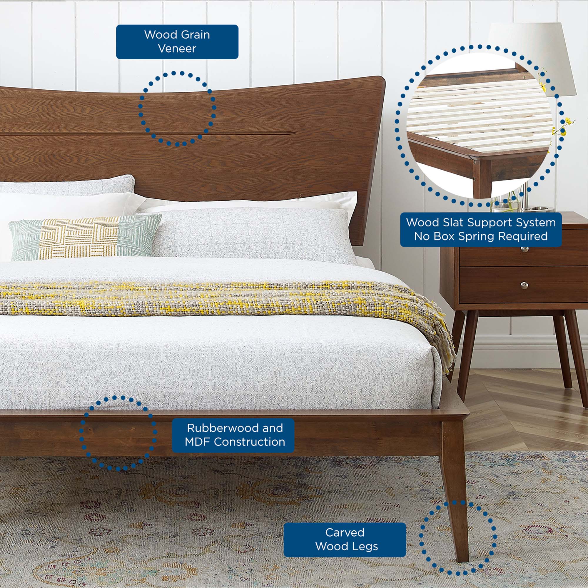 Astra Wood Platform Bed - Image 4