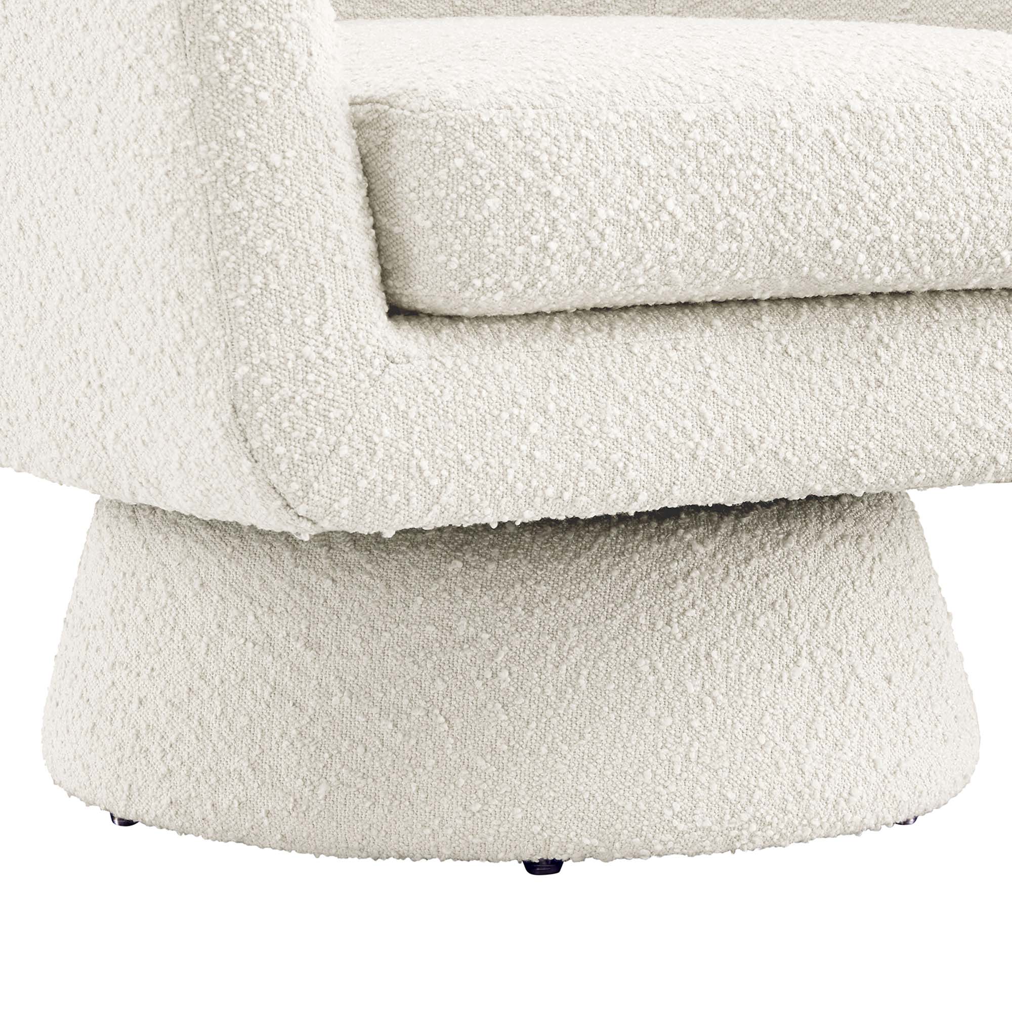 Astral Boucle Fabric Swivel Chair - Image 7