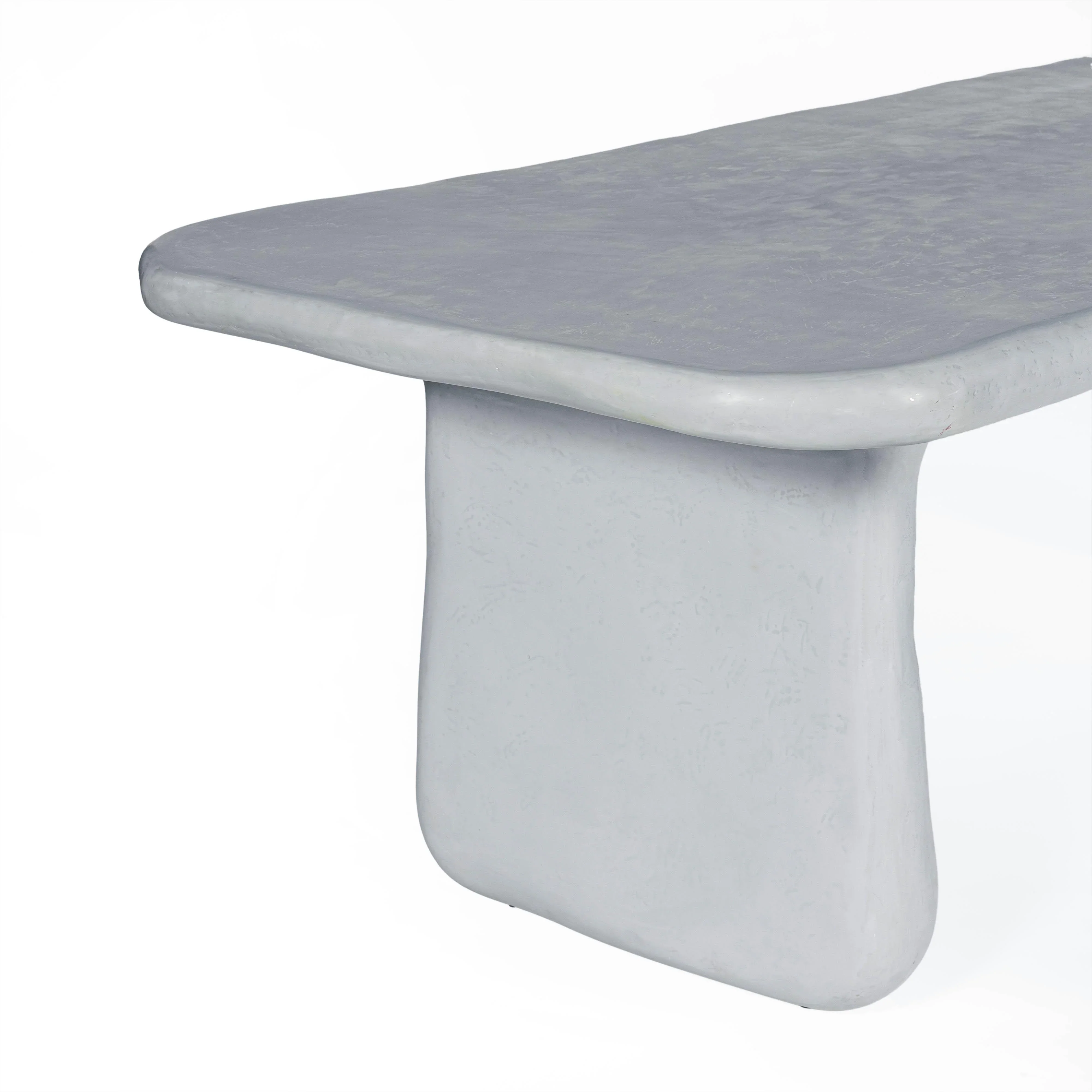 Athen 95" Grey Faux Stone Indoor / Outdoor Rectangular Dining Table - Image 4