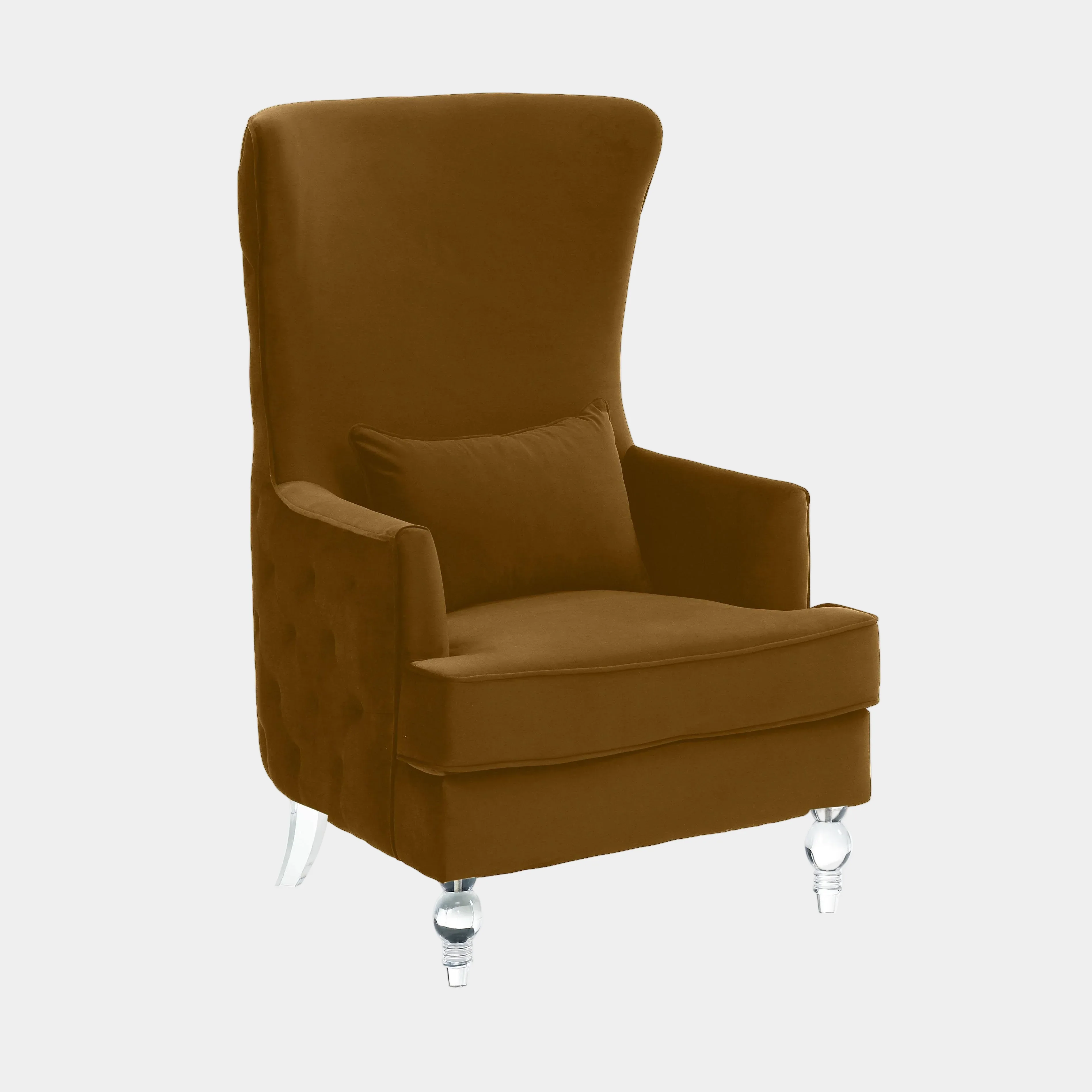 Aubree Performance Velvet Chair with Acrylic Legs - Image 5