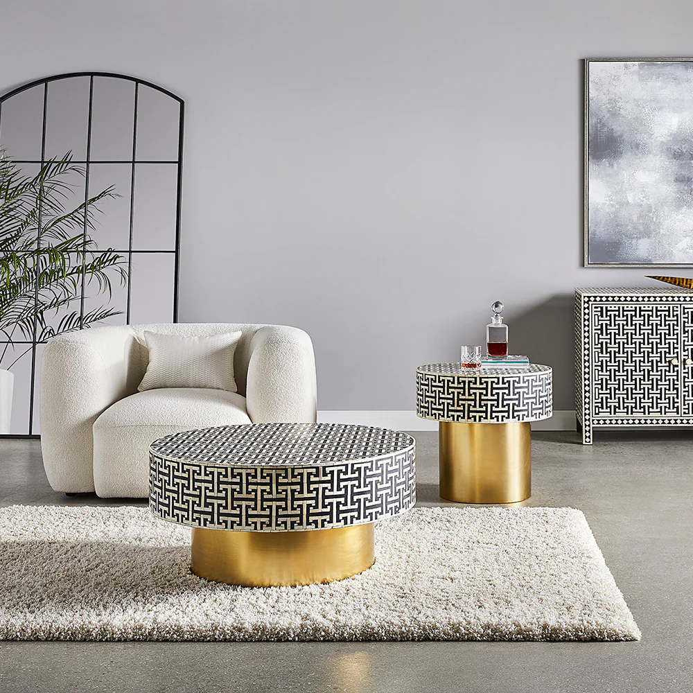 Augustine Bone Inlay End Table - Image 2