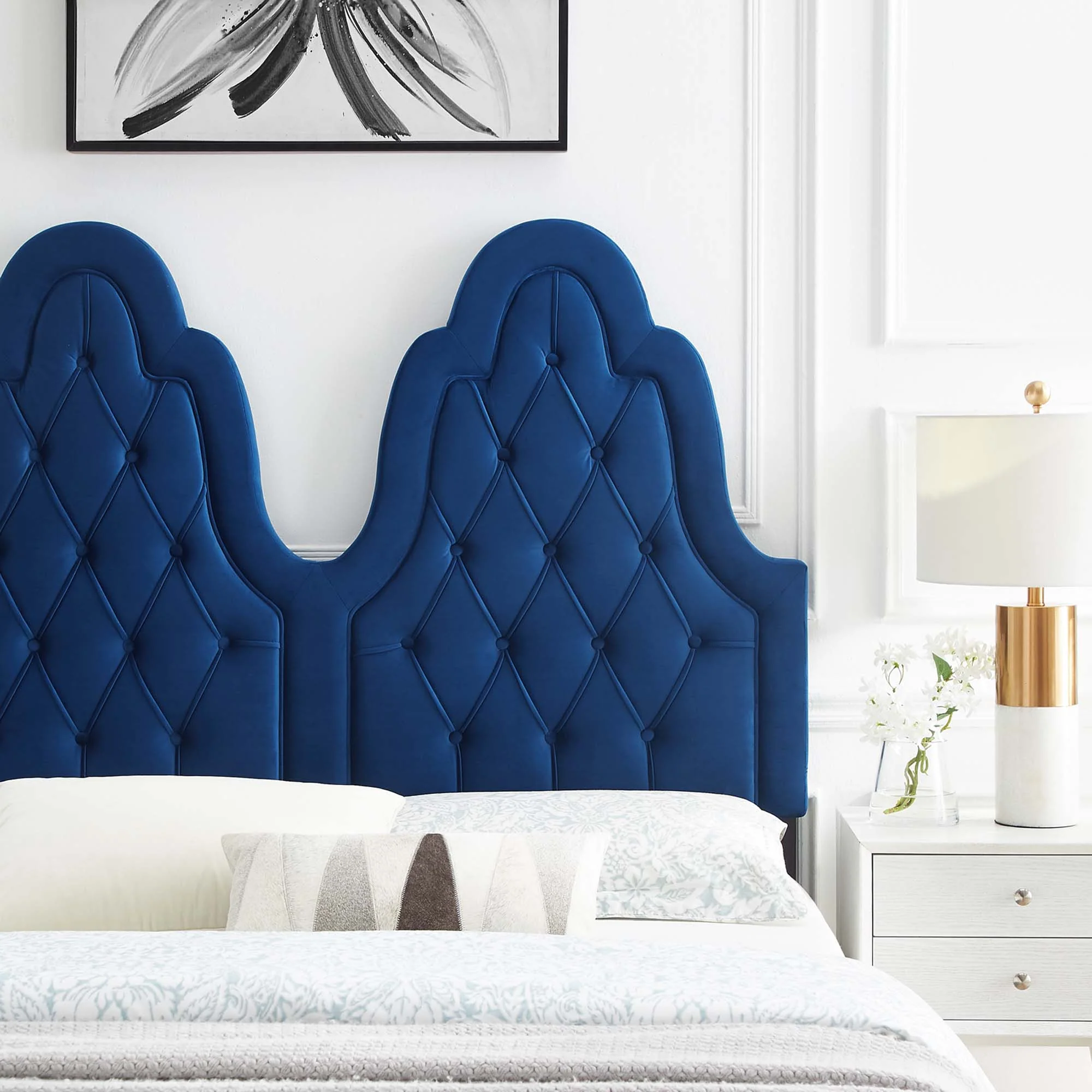 Augustine Tufted Performance Velvet King/California King Headboard - Image 3
