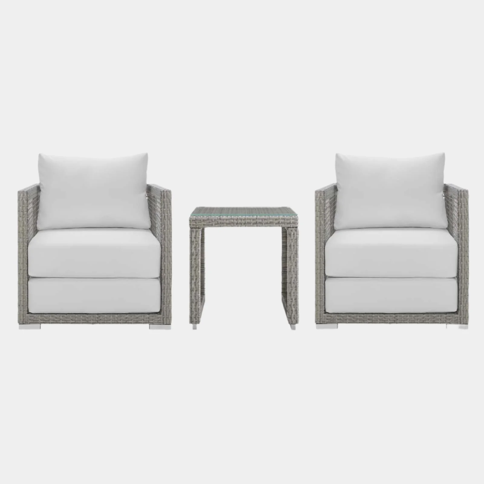 Aura 3 Piece Outdoor Patio Wicker Rattan Set - Image 19