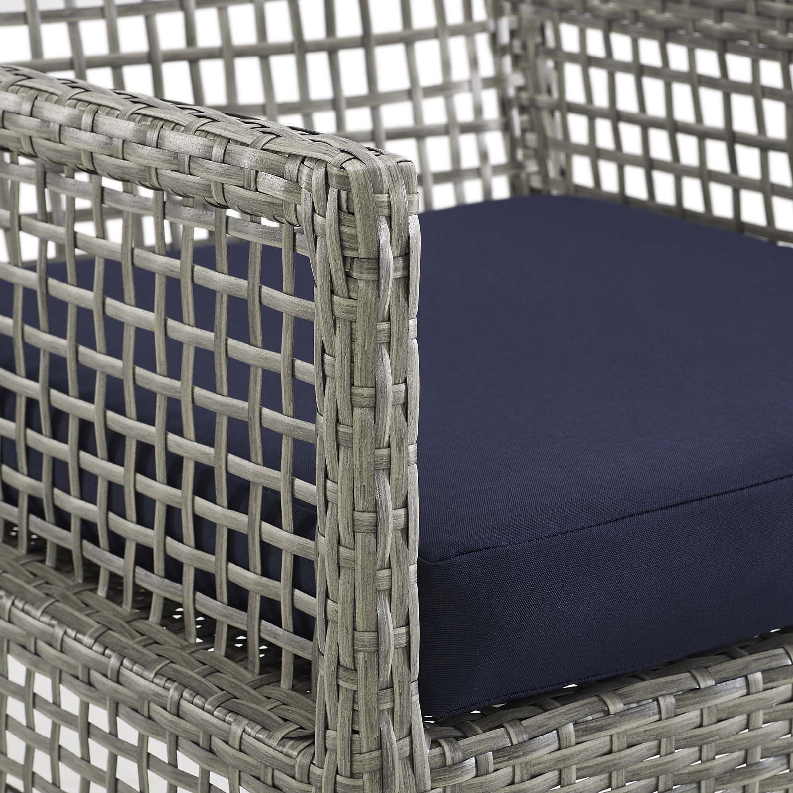 Aura Outdoor Patio Wicker Rattan Dining Armchair - Image 13