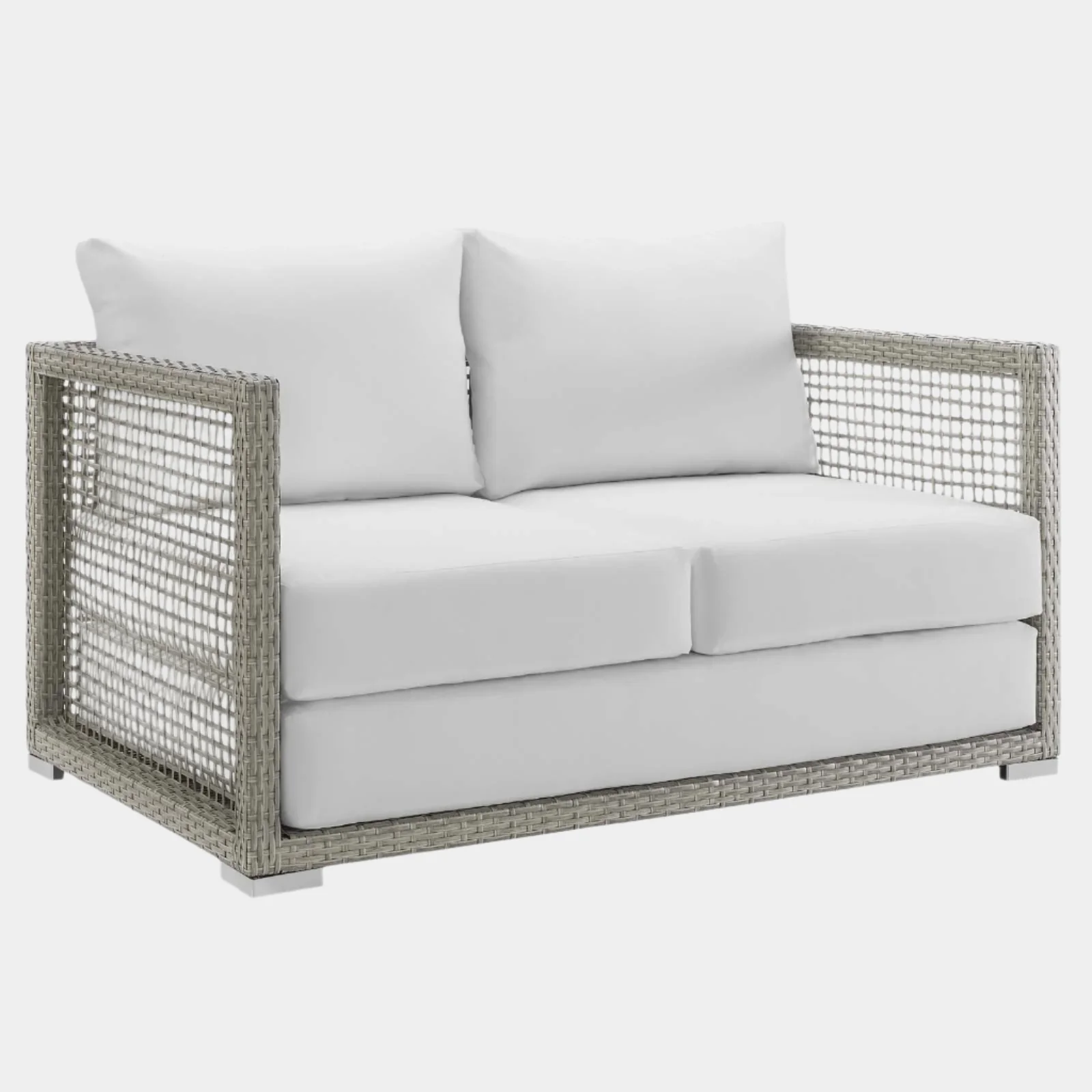 Aura Outdoor Patio Wicker Rattan Loveseat - Image 9