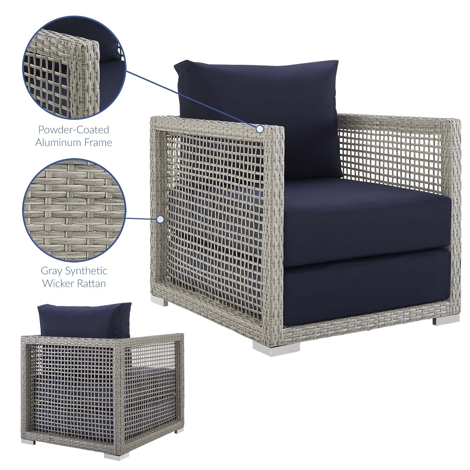 Aura Rattan Outdoor Patio Armchair - Image 15