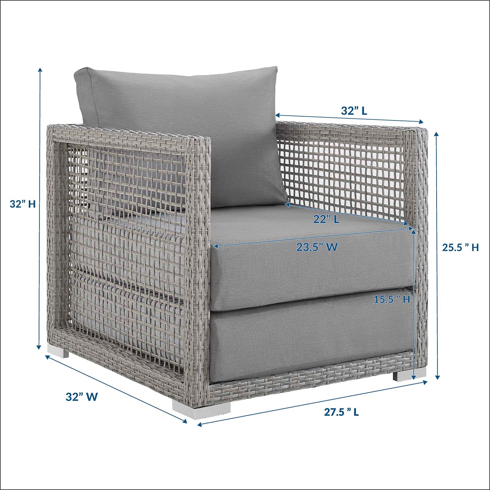 Aura Rattan Outdoor Patio Armchair - Image 8