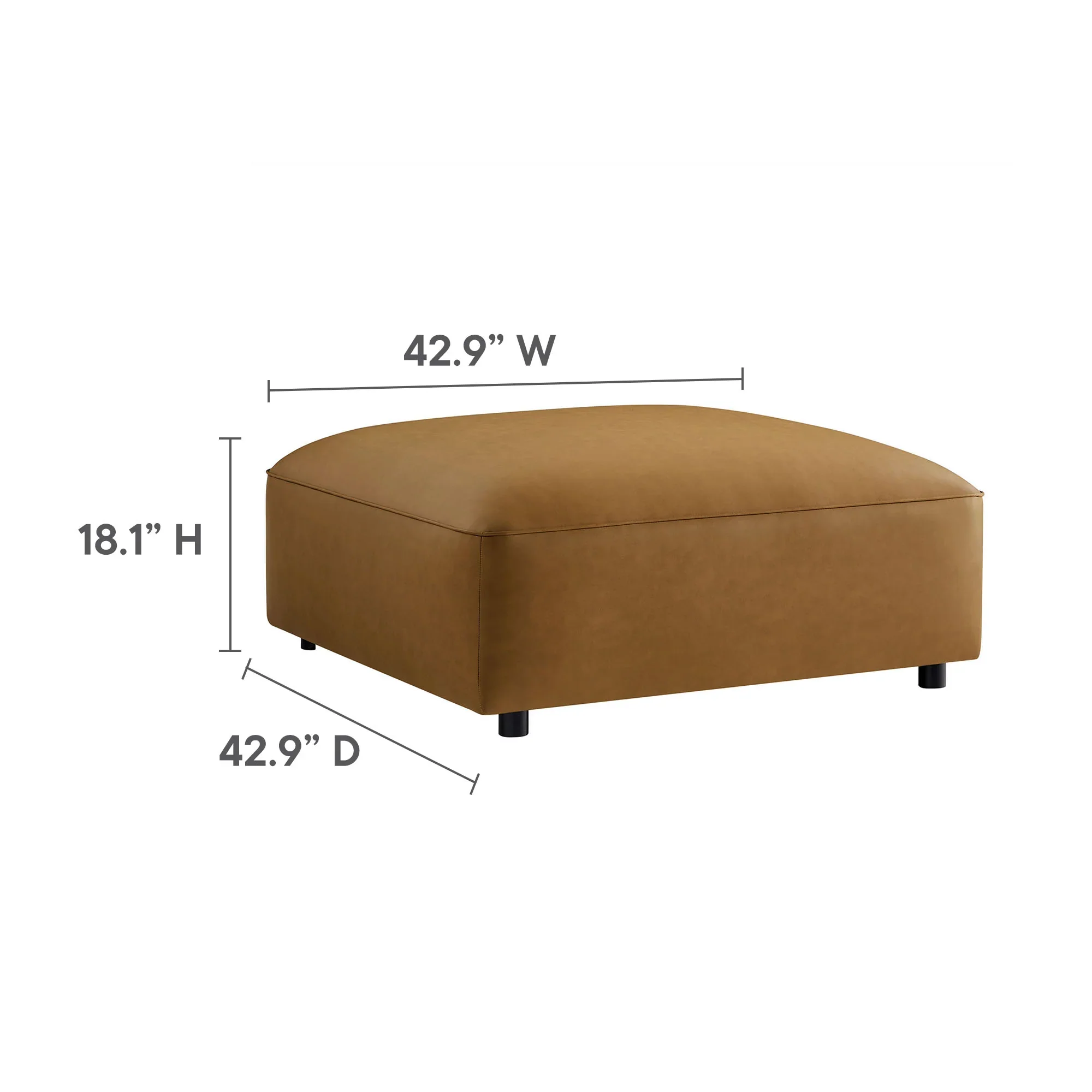 Auren 6-Piece Upholstered Vegan Leather Modular Sofa - Image 7