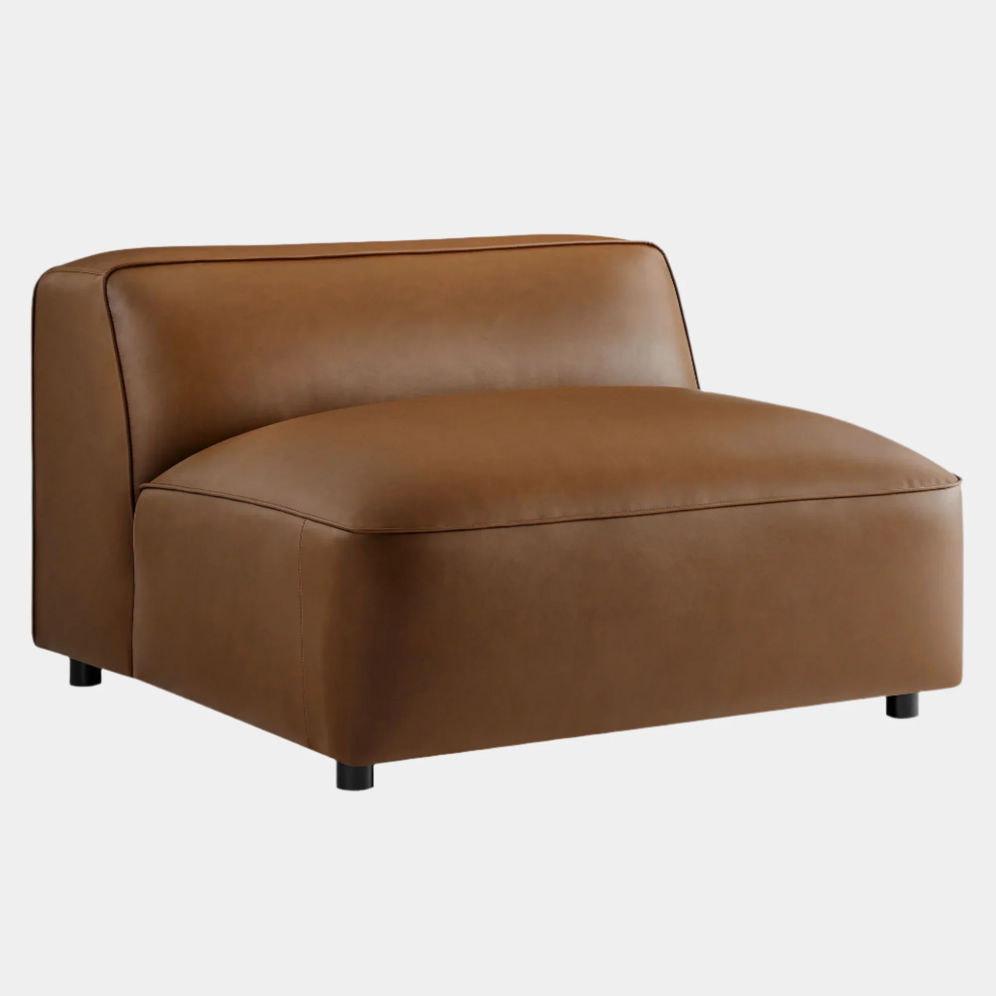 Auren Upholstered Vegan Leather Modular Armless Chair - Image 11