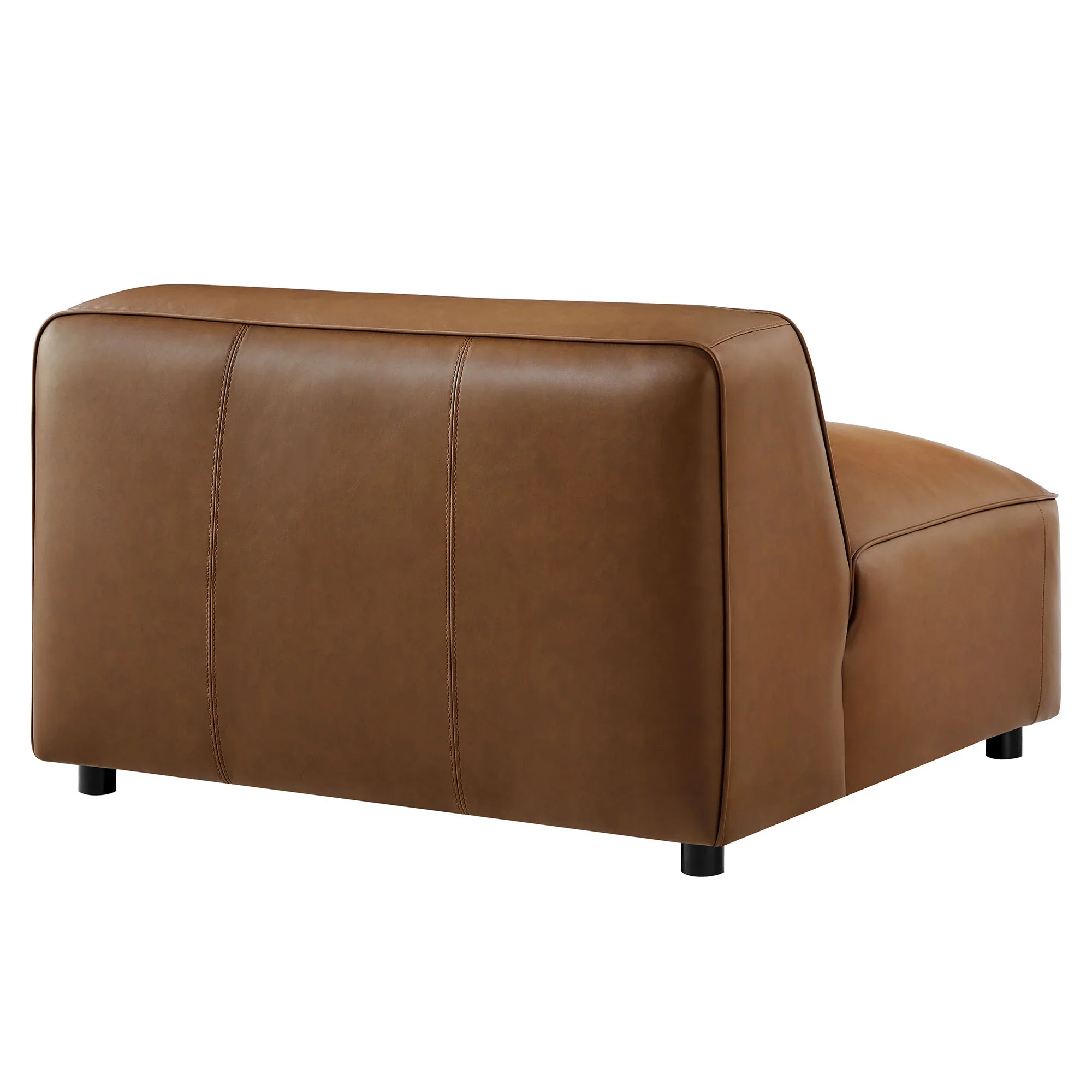 Auren Upholstered Vegan Leather Modular Armless Chair - Image 17