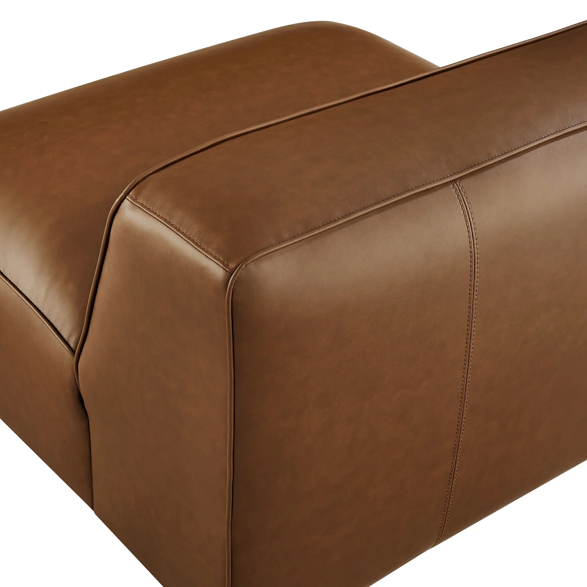 Auren Upholstered Vegan Leather Modular Armless Chair - Image 19