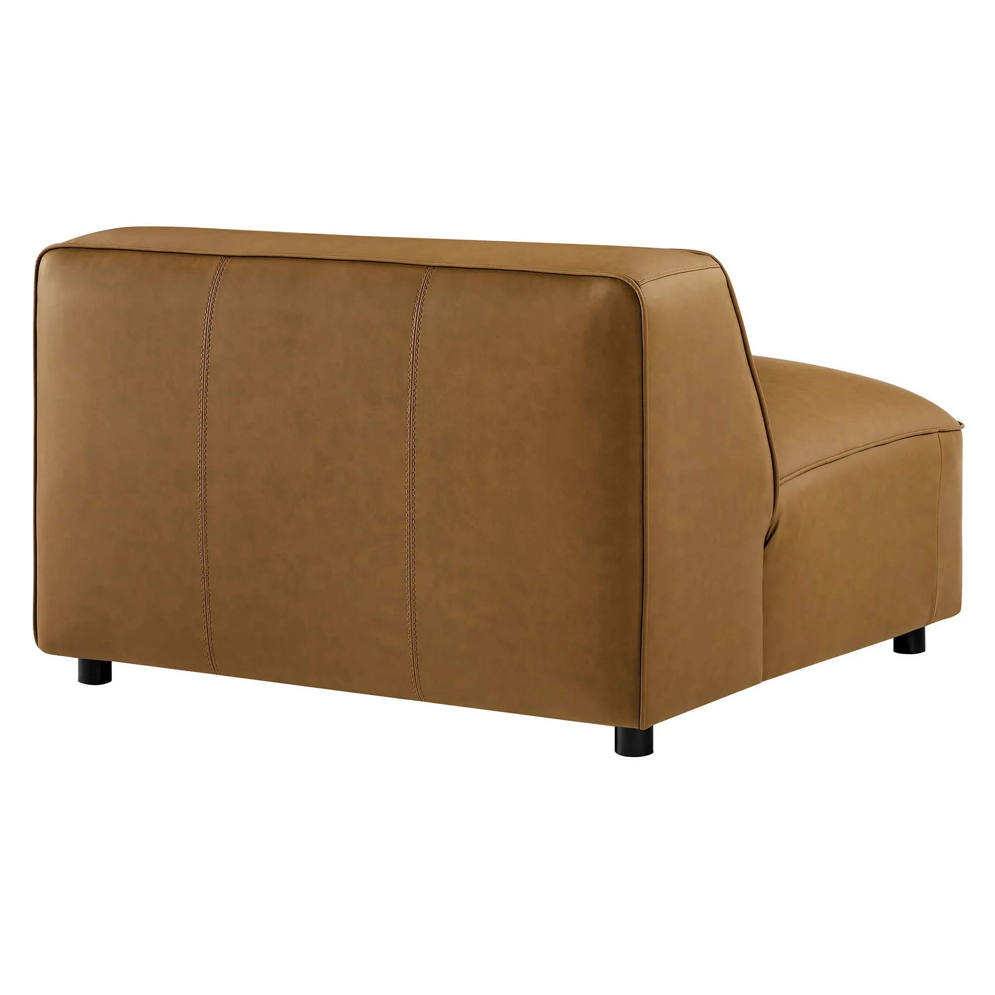 Auren Upholstered Vegan Leather Modular Armless Chair - Image 5