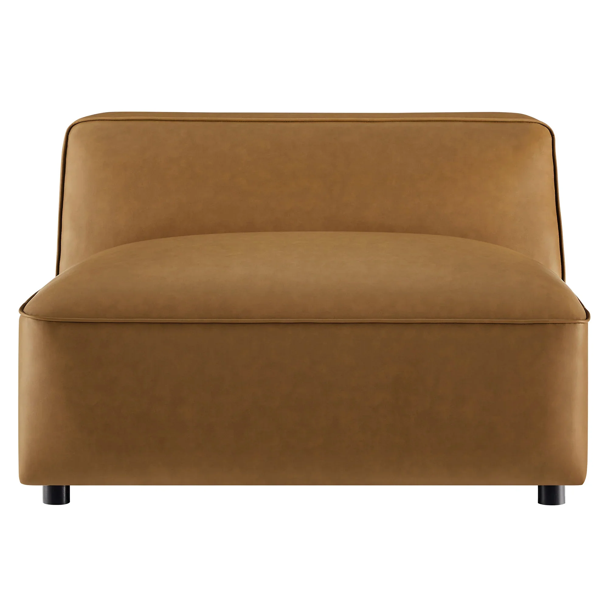 Auren Upholstered Vegan Leather Modular Armless Chair - Image 6