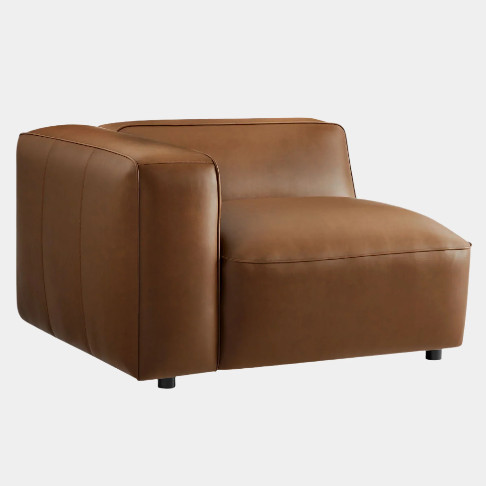 Auren Upholstered Vegan Leather Modular Left Armchair - Image 11