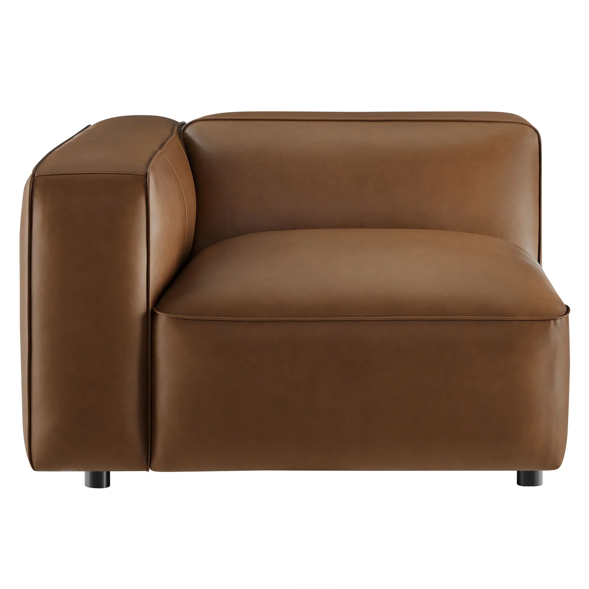 Auren Upholstered Vegan Leather Modular Left Armchair - Image 14