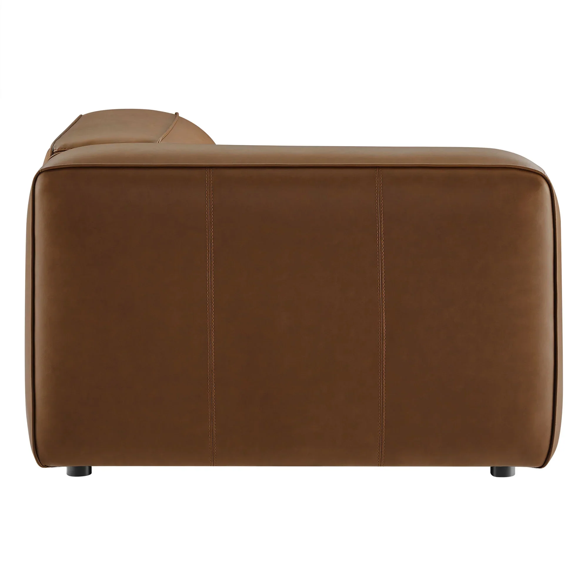 Auren Upholstered Vegan Leather Modular Left Armchair - Image 16