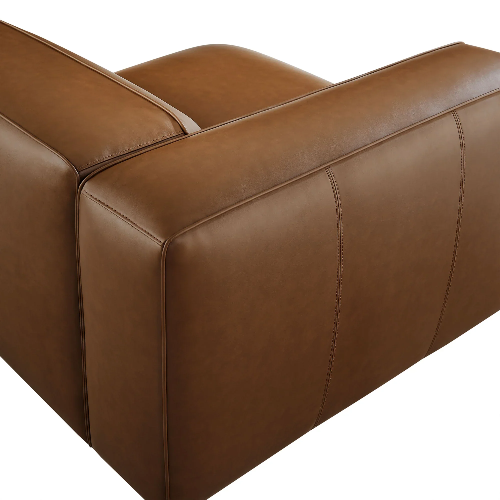 Auren Upholstered Vegan Leather Modular Left Armchair - Image 17