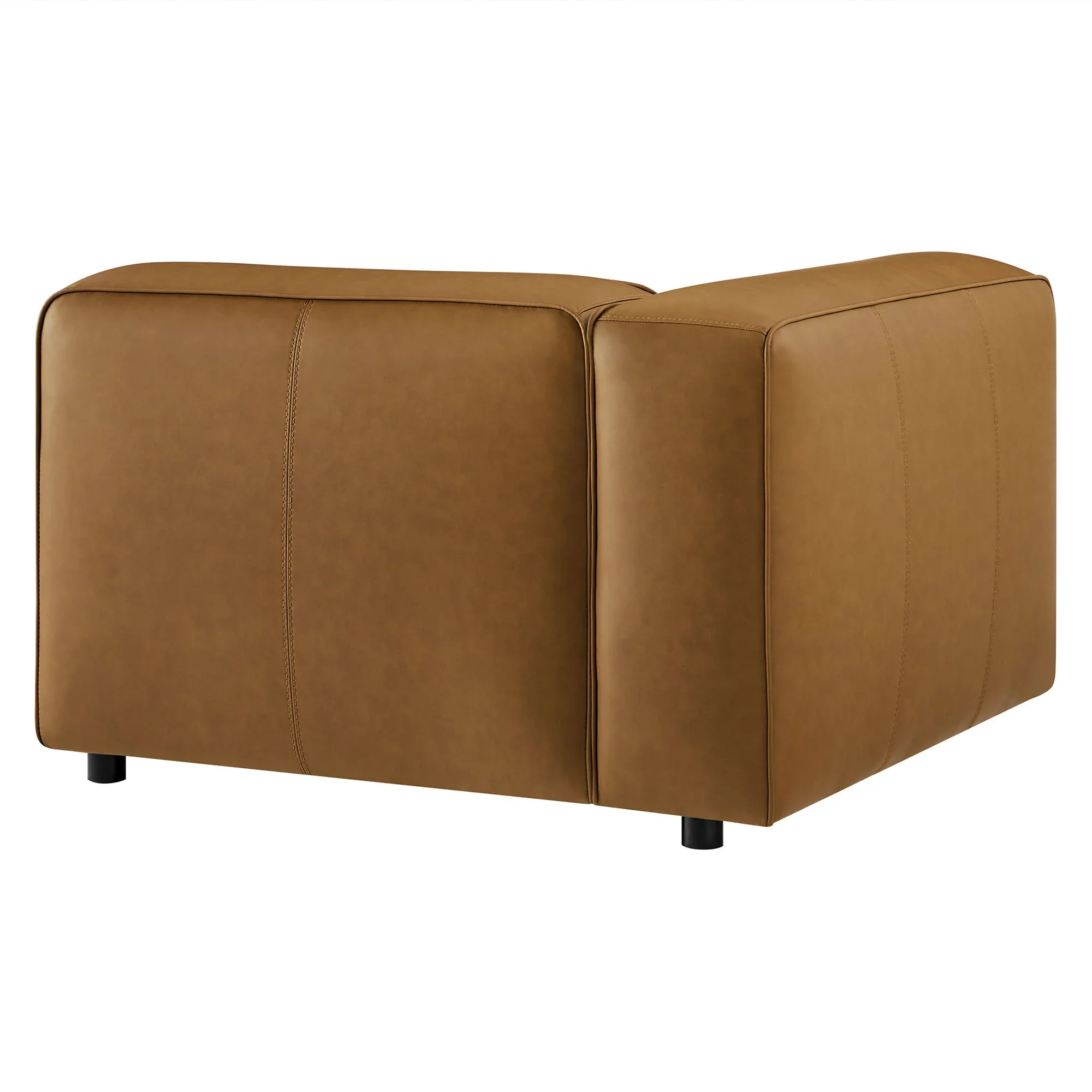 Auren Upholstered Vegan Leather Modular Left Armchair - Image 5