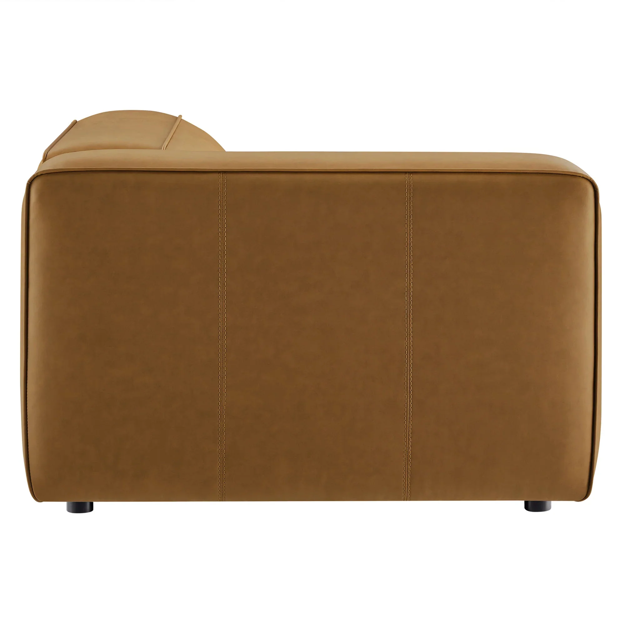 Auren Upholstered Vegan Leather Modular Left Armchair - Image 6