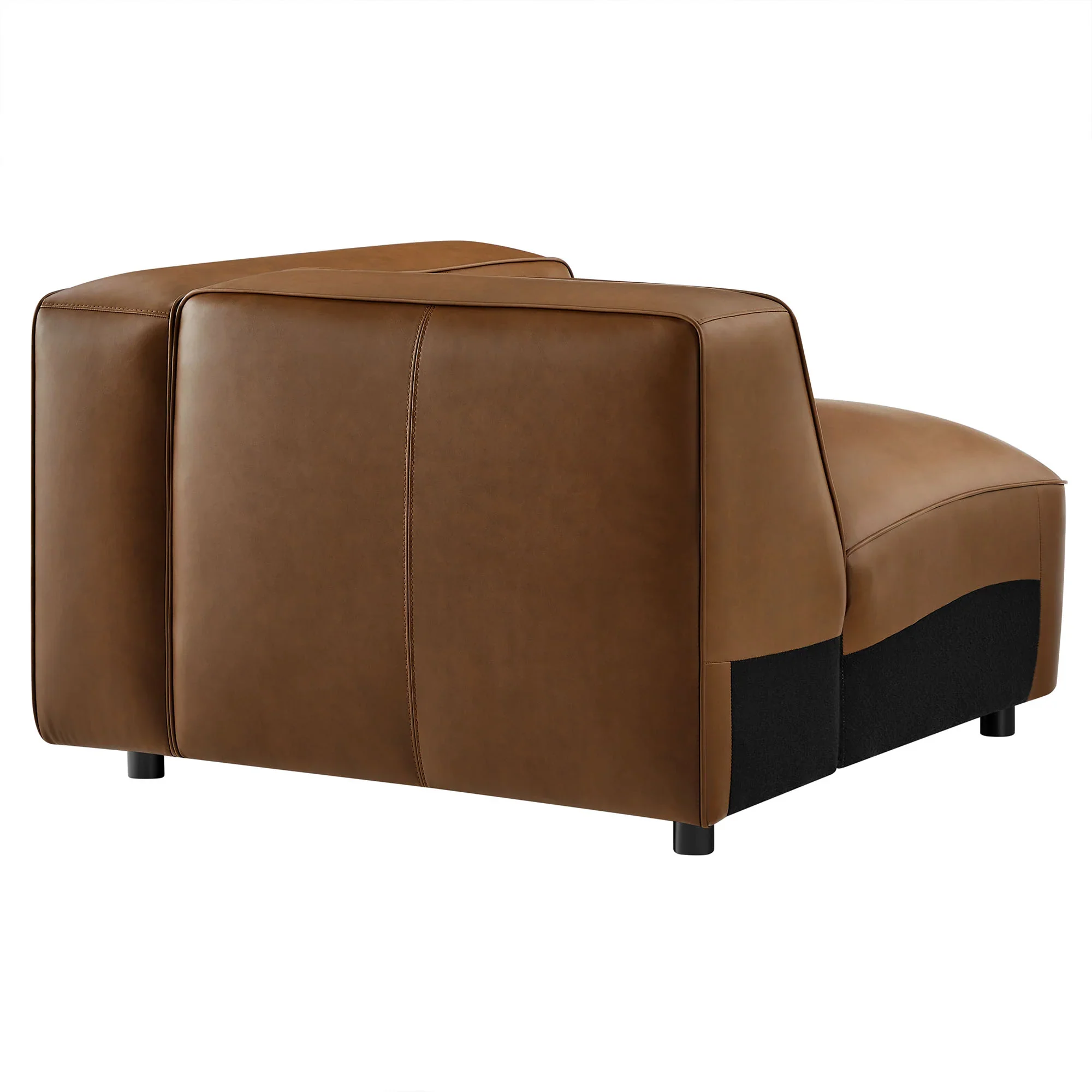 Auren Upholstered Vegan Leather Modular Right Armchair - Image 15