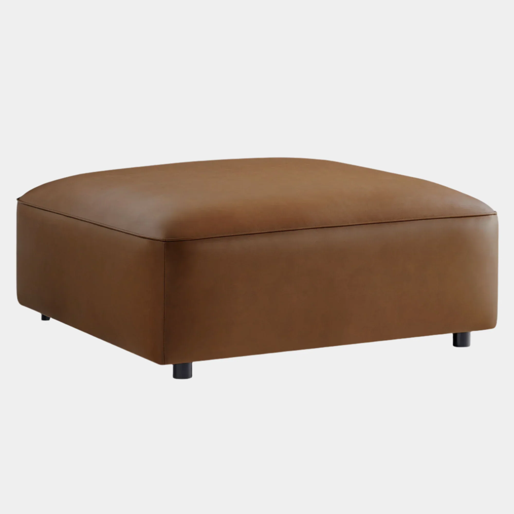 Auren Upholstered Vegan Leather Ottoman - Image 10